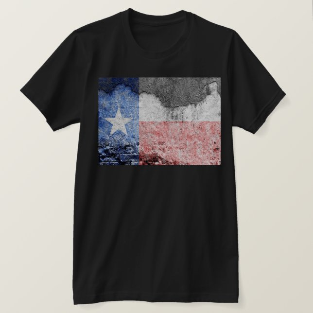 T-shirt mur de brique du drapeau texas (Design devant)