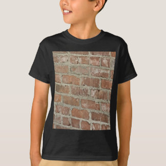 T-shirt Mur de briques de rouge d'illusion optique