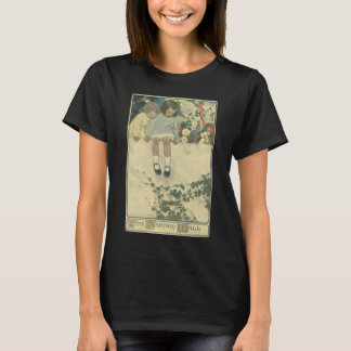 T-shirt Mur de jardin Jessie Willcox Smith, Enfants vintag