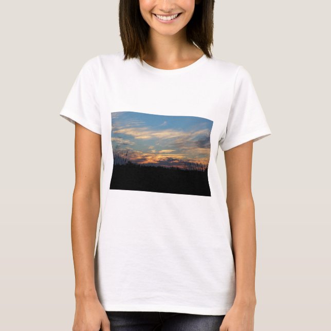 T-shirt Mur de silhouette de nature (Devant)