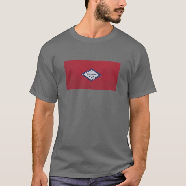 T-shirt Mur Drapeau Arkansas (Devant)