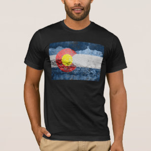 T-shirt mur en brique du drapeau colorado