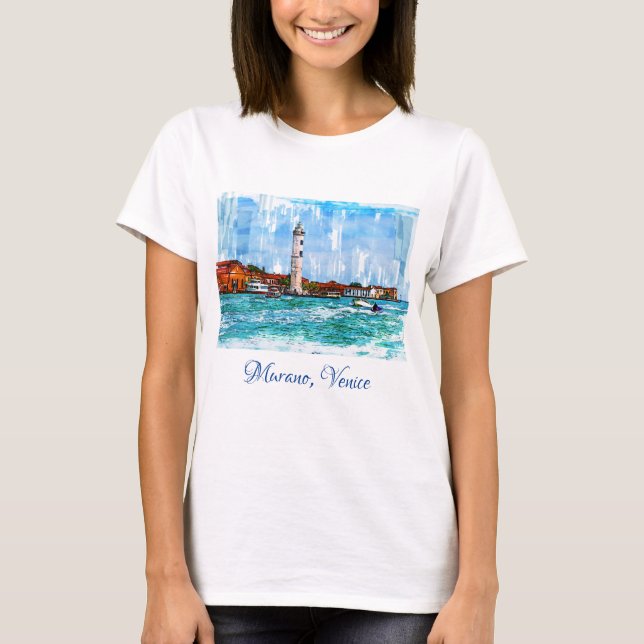 T-shirt Murano Lighthouse, Venice, Italy. (Devant)
