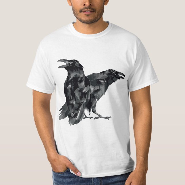 T-shirt Murder Of Crows Raven Birds  (Devant)