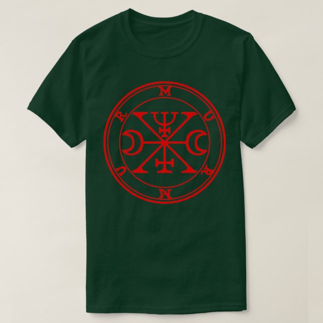 T-shirt Murmur Ars Goetia Sigil Red (Design devant)