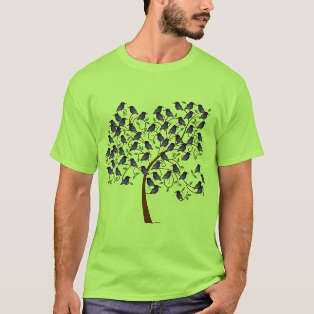 T-shirt Murmuration des étourneaux (Devant)