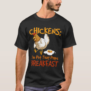 T-shirt Murmureur de poulets Breakfast Farmer pour hommes