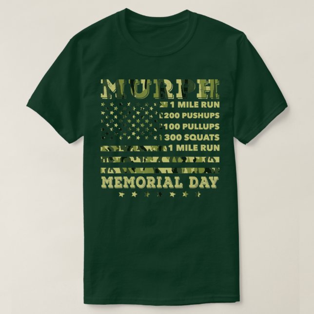 T-shirt Murph 2021 Workout Challenge American Memorial Day (Design devant)