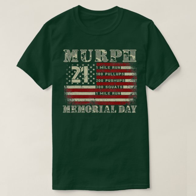 T-shirt Murph 2023 Memorial Day American Patriotic Workout (Design devant)