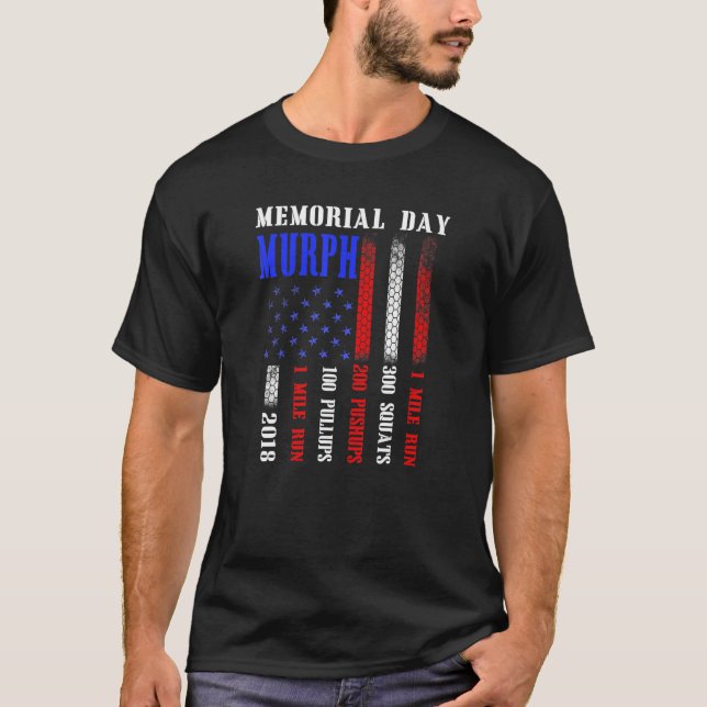 T-shirt Murph 2023 Memorial Day Workout Patriotique WOD Te (Devant)