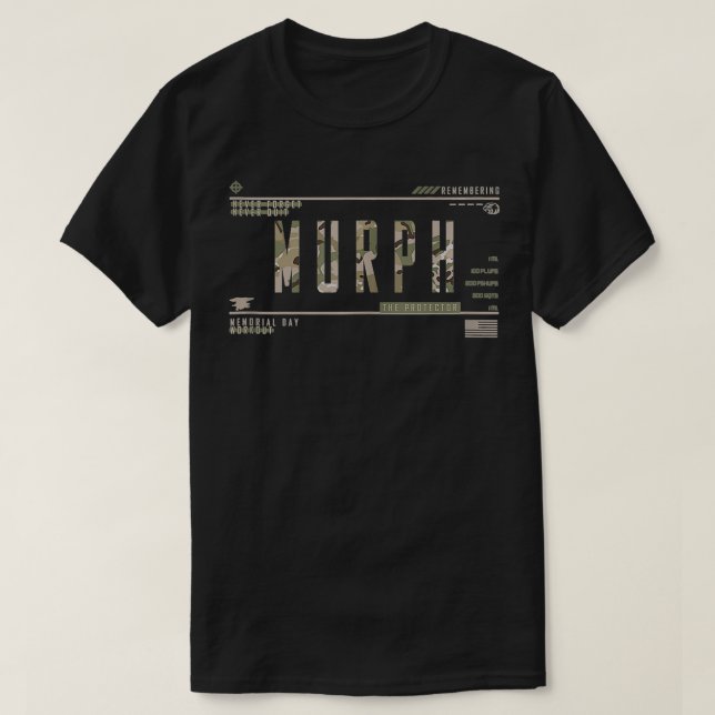 T-shirt Murph Memorial Day Workout WOD badass travail mili (Design devant)