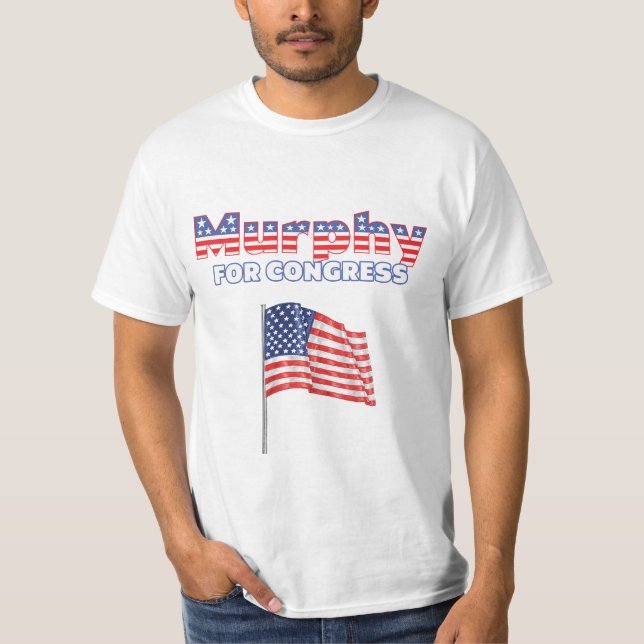 T-shirt Murphy pour la conception patriotique de drapeau (Devant)
