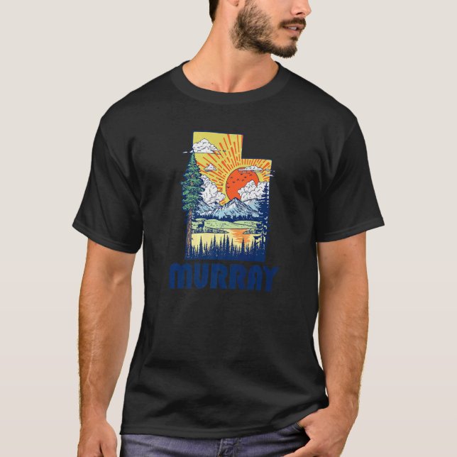 T-shirt Murray Utah Nature State Pride Mountains Retro (Devant)
