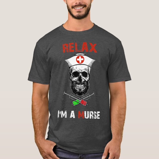 T-shirt Murse Funny Homme Infirmière (Devant)