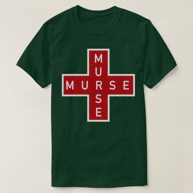 T-shirt Murse Male Nurse Red Cross (Design devant)
