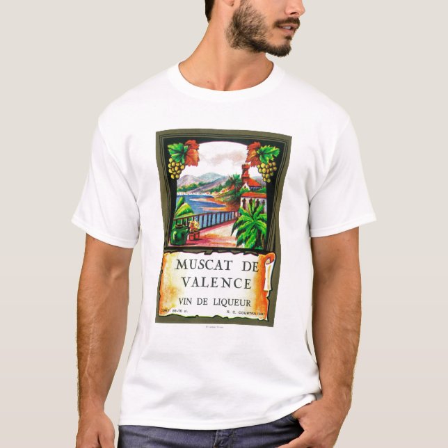 T-shirt Muscat De Valence Wine LabelEurope (Devant)