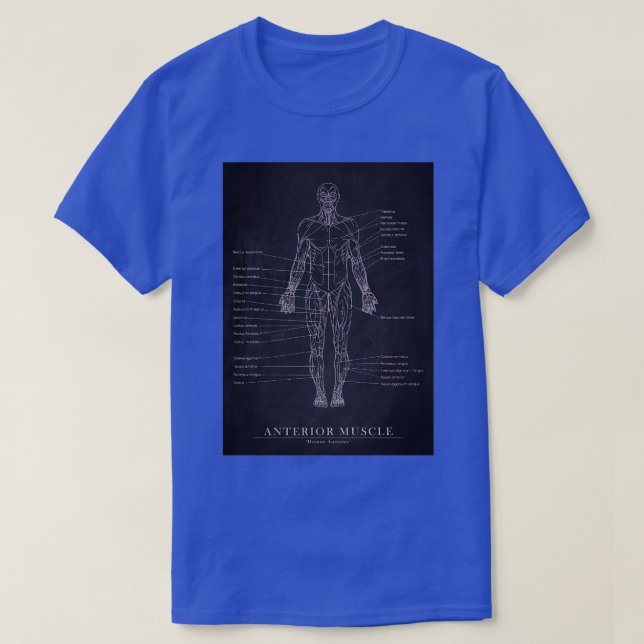 T-shirt Muscle antérieur Anatomie humaine Plan directeur A (Design devant)