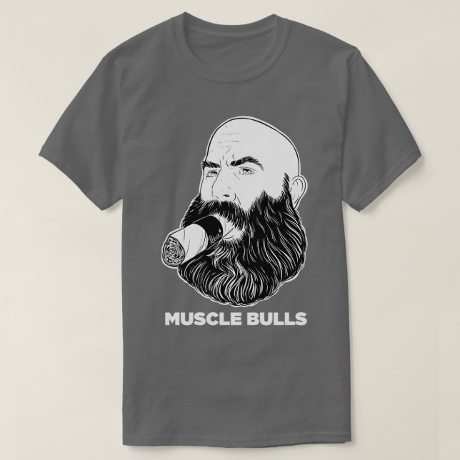 T-shirt Muscle Bull BampW (Design devant)