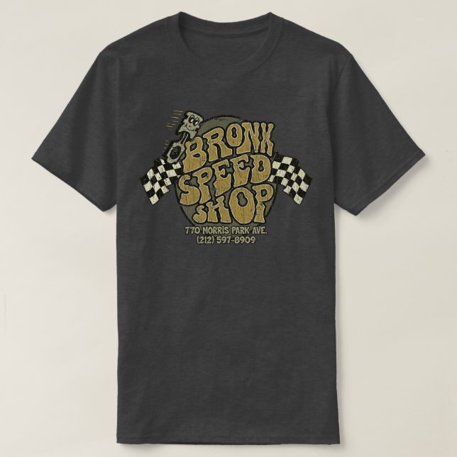 T-shirt Muscle Cars Bronx Speed Shop 1966 (Design devant)
