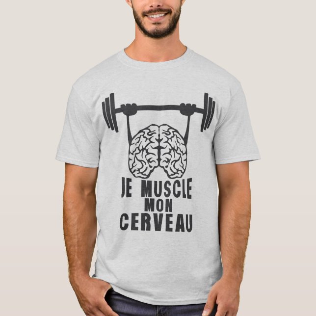 T-shirt muscle cerveau cervelle citation haltere (Devant)