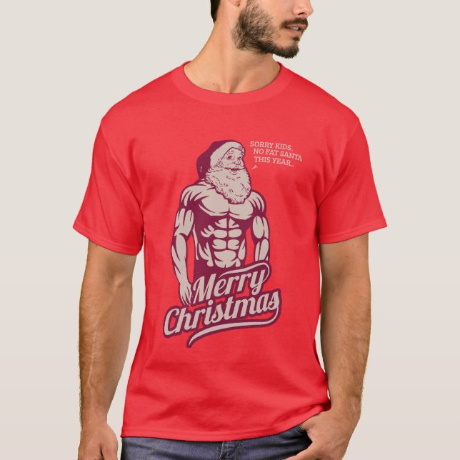 T-SHIRT MUSCLE DE PÈRE NOËL DE NOËL (Devant)