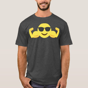 T-shirt Muscle Emoticon avec lunettes de soleil Premium