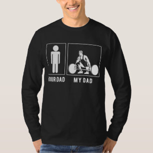 T-shirt Muscle Master : Mon père lève avec un sourire !