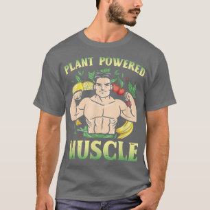T-shirt Muscle plante Powered Vegan Bodybuilder végétarien