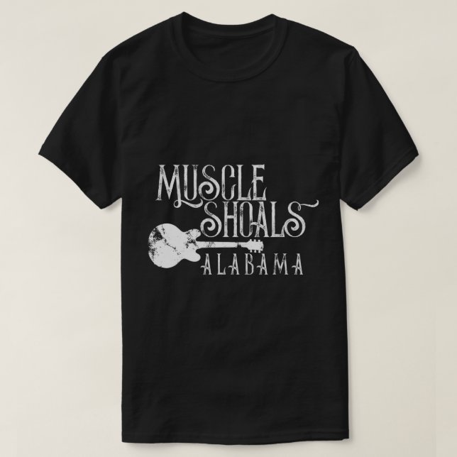 T-shirt Muscle Shows Alabama Avec Guitare Soul Marécageuse (Design devant)