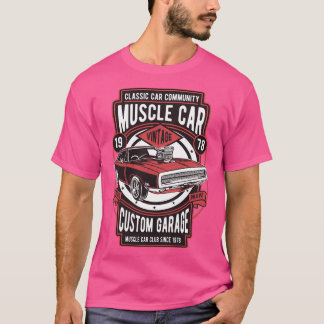 T-shirt Muscle Voiture Garage personnalisé 1