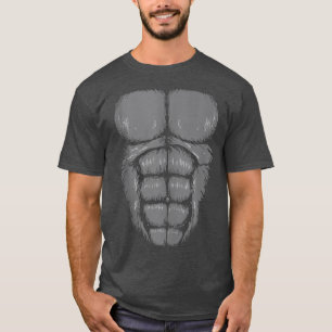 T-shirt Muscles de poitrine de Gorilla Abs Costume Art Hal