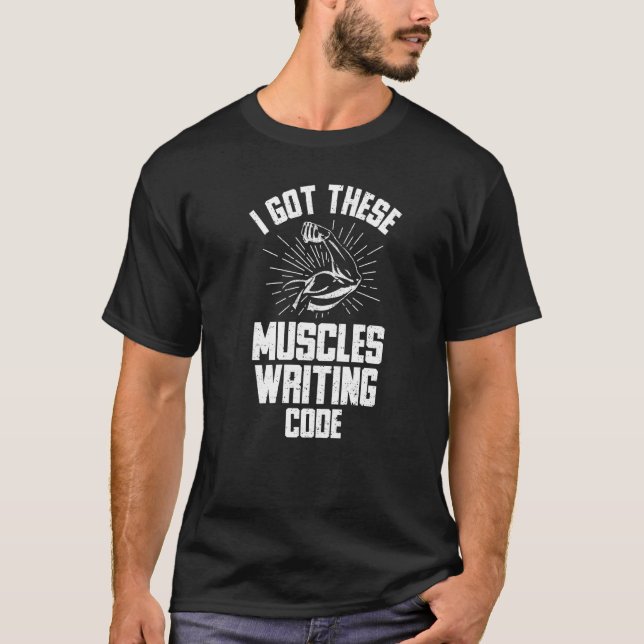 T-shirt Muscles Drôle Du Logiciel De Codage Logiciel De Lo (Devant)