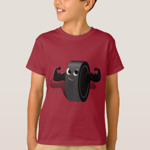 T-shirt Muscles sur rondelle de hockey