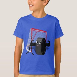 T-shirt Muscles sur rondelle de hockey