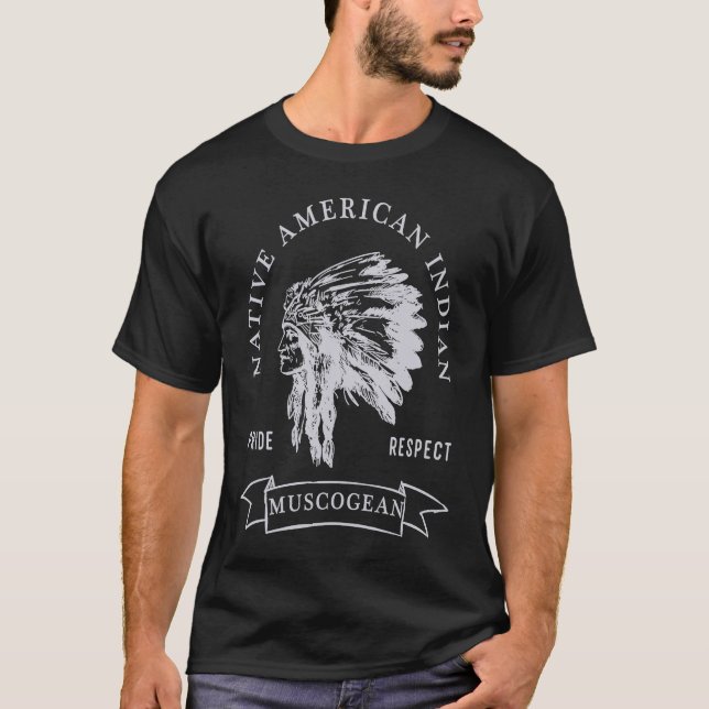 T-shirt Muscogean Family Tribe Native American Indian Prid (Devant)