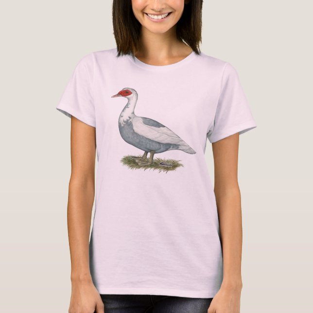 T-shirt Muscovy Blue pied Duck (Devant)