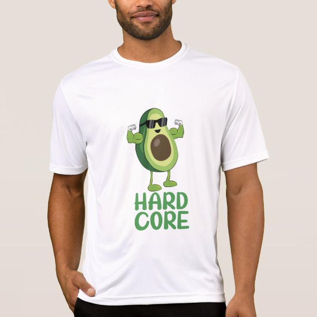 T-shirt Musculaire Hardcore Avocado drôle (Devant)