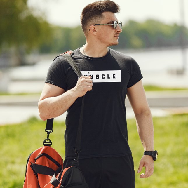 T-shirt musculaire minimaliste gras (Créateur téléchargé)