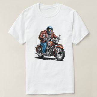 T-shirt Muscular Gorilla Biker Rider Motorcycle Graphic
