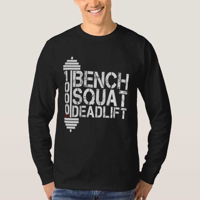 T-shirt Musculation Banc de musculation Squat Développé co (Devant)