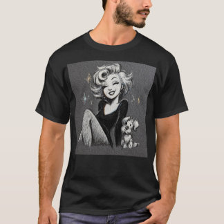 T-shirt Muse Glam Vintage Starlette Croquis Craie Glam