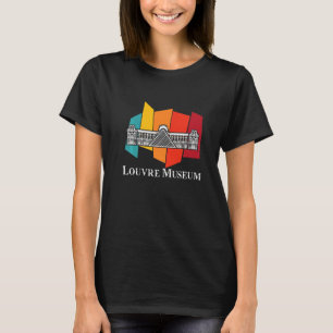 T-shirt Musée du Louvre Rétro De Paris L'Amour En France