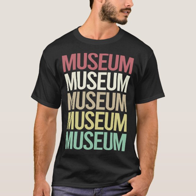 T-shirt Musée du texte coloré (Devant)