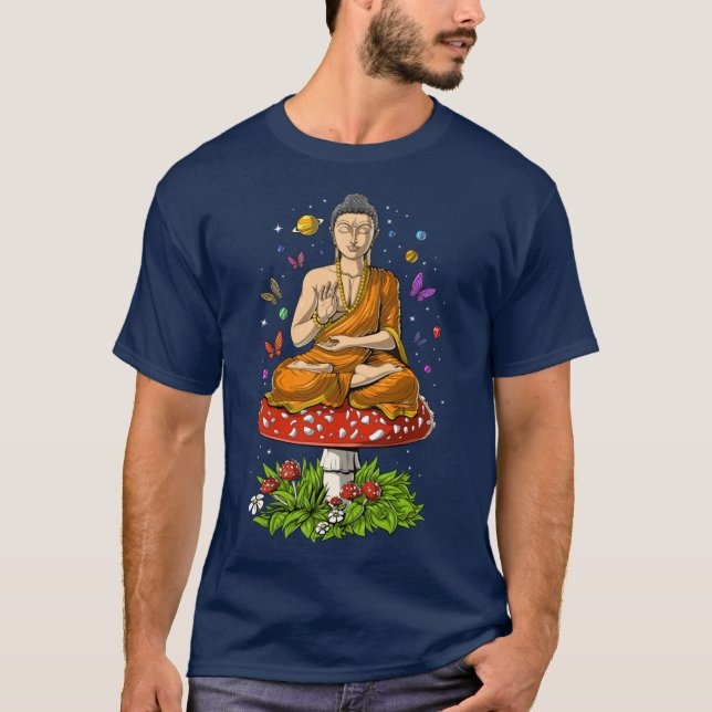 T-shirt Mushroom Buddha boy (Devant)