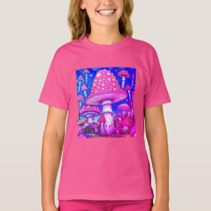 T-shirt Mushroom City-Colorful Champignons Rouges + Jaunes
