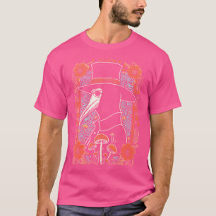 T-shirt Mushroom Floral Vintage Encre inspirée Plague Doct