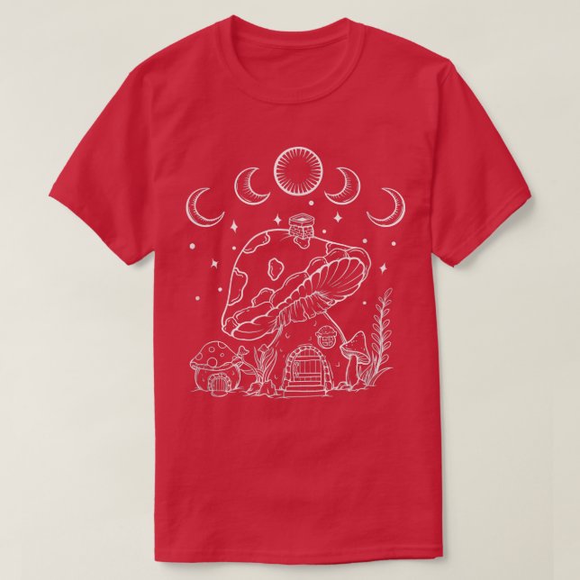T-shirt Mushroom House Fairy Fantasy Toadstool Cute Shroom (Design devant)