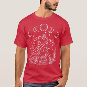 T-shirt Mushroom House Fairy Fantasy Toadstool Cute Shroom