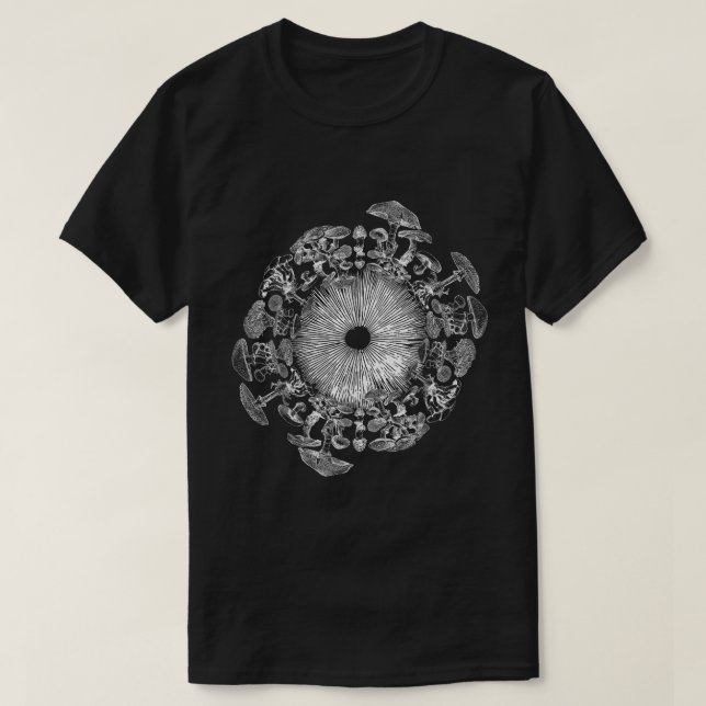 T-shirt Mushroom Iris Spore Print Mycology Art Shirt (Design devant)