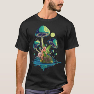 T-shirt Mushroom With A Cute Fairy Morel Mushroom Fungus M